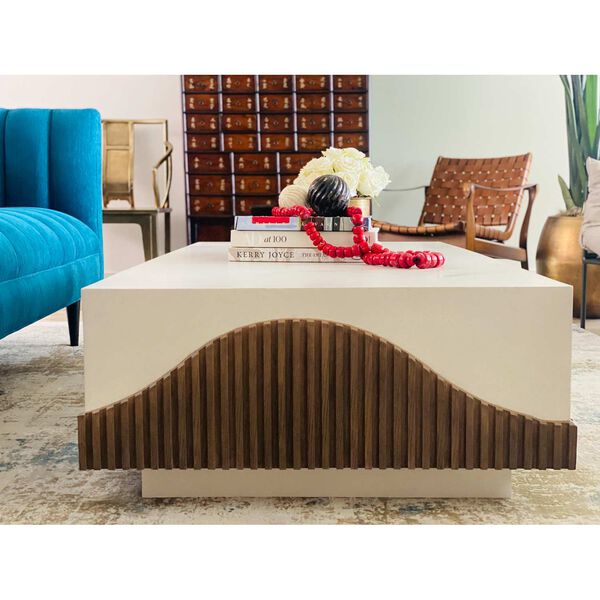 Provenance Signature Fiber Reinforced Polymer Limestone Energy Tranquility Rectangle Coffee Table, image 7
