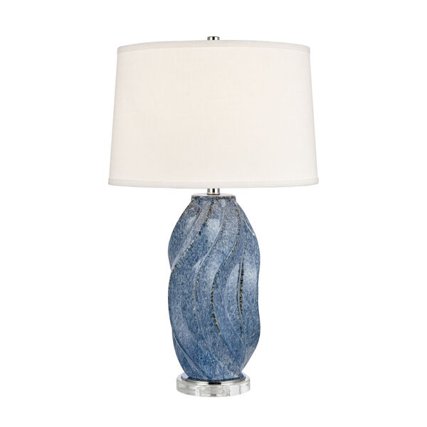 Blue Swell Blue Glazed One-Light Table Lamp, image 1