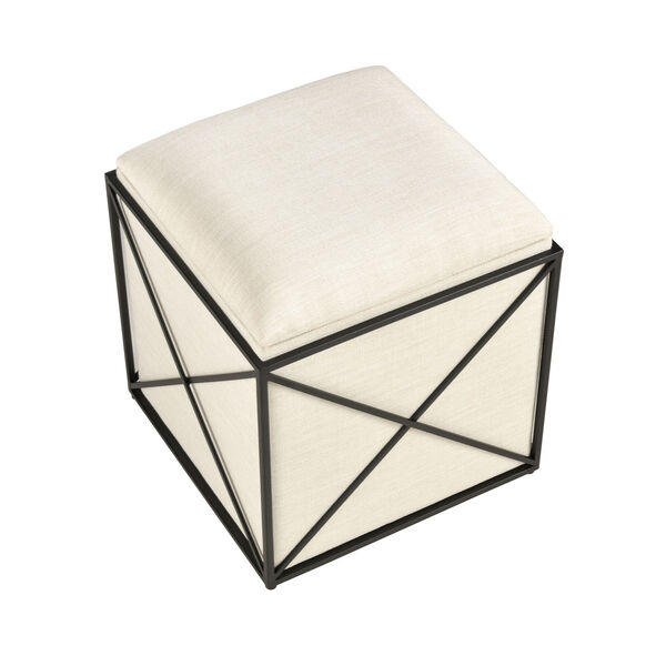 Axel Beige and Off White Ottoman, image 6