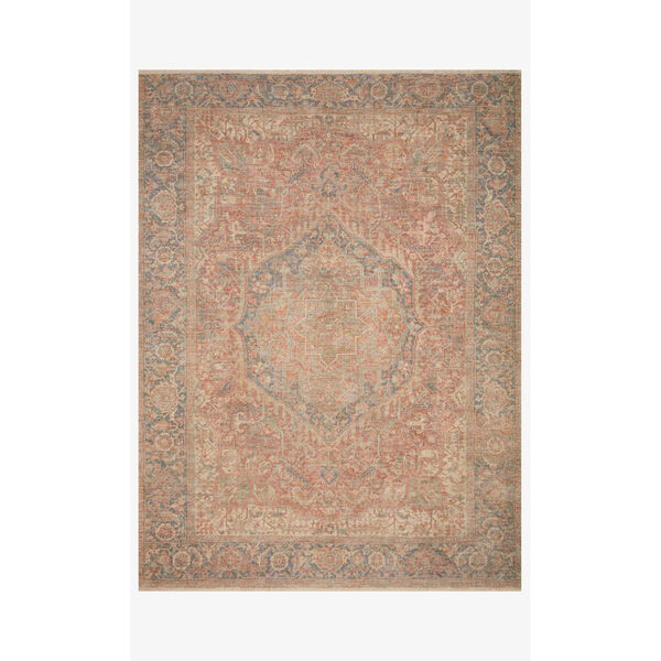 Priya Brick and Navy Rectangle: 8 Ft. 6 In. x 12 Ft. Rug, image 1