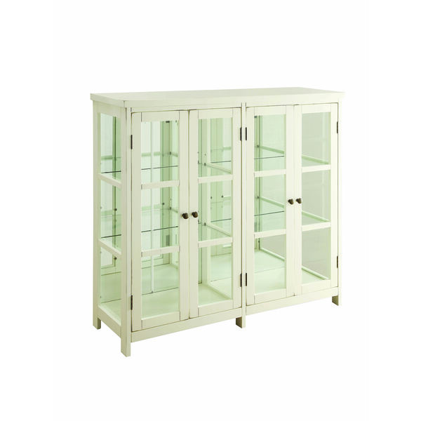 White and Transparent Accent Display Cabinet, image 2