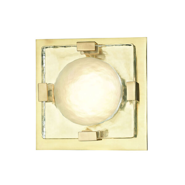 Bourne Aged Brass 11-Inch LED Flush Mount, image 3