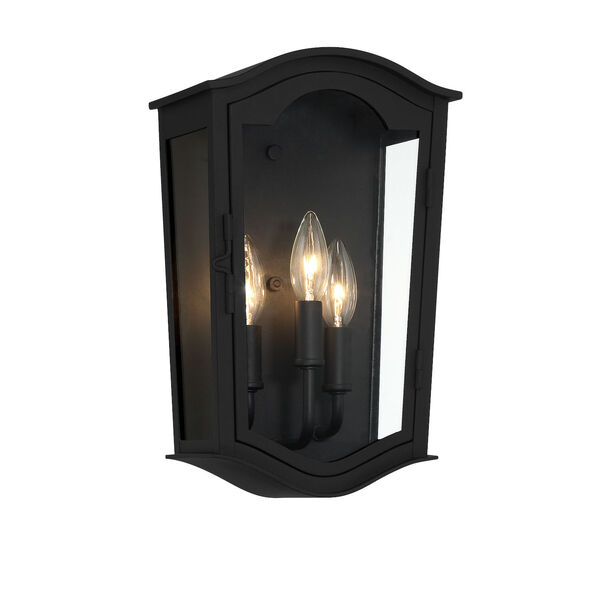 Houghton Hall Sand Coal 14-Inch Three-Light Outdoor Wall Mount, image 1