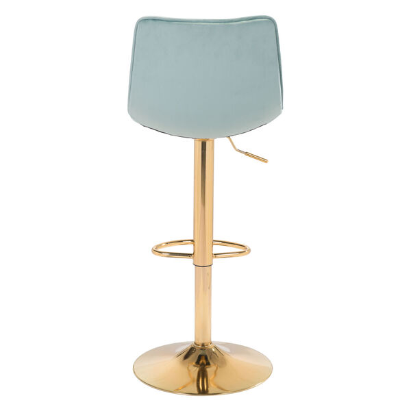 Prima Light Green and Gold Bar Stool, image 5