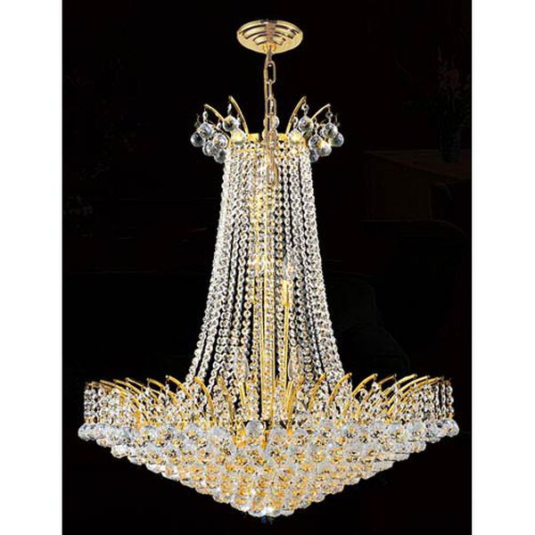 Empire 16-Light Gold Finish with Clear-Crystals Chandelier, image 1
