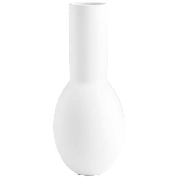 Matte White 9-Inch Impressive Impression Vase, image 1