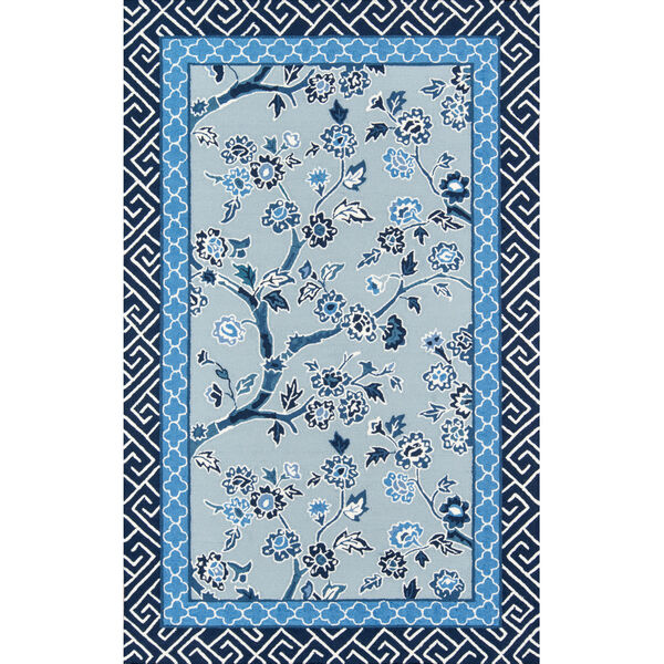 Under A Loggia Blossom Dearie Blue Rectangular: 3 Ft. 9 In. x 5 Ft. 9 In. Rug, image 1
