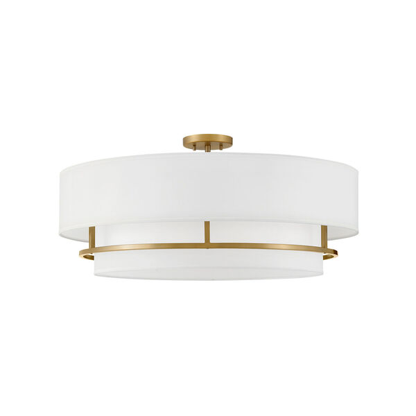 Graham Lacquered Brass Four-Light Extra Large Convertible Semi-flush Mount, image 1