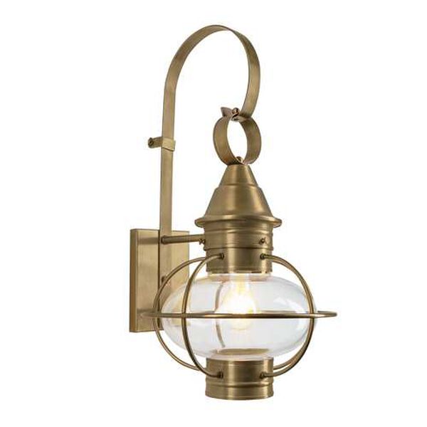 American Onion Aged Brass 11-Inch One-Light Outdoor Wall Sconce, image 1