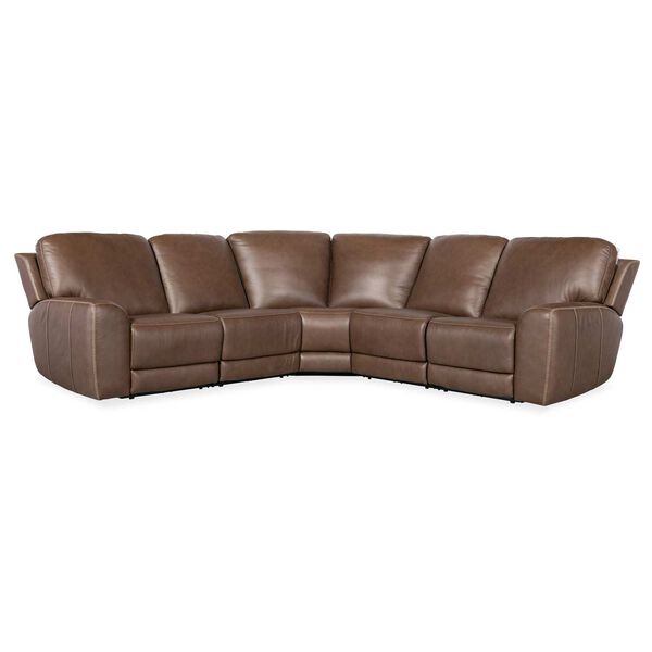 Light Brown Torres Five-Piece Power Recline Sectional, image 1
