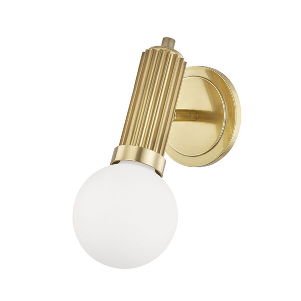 Reade Aged Brass LED Wall Sconce, image 1