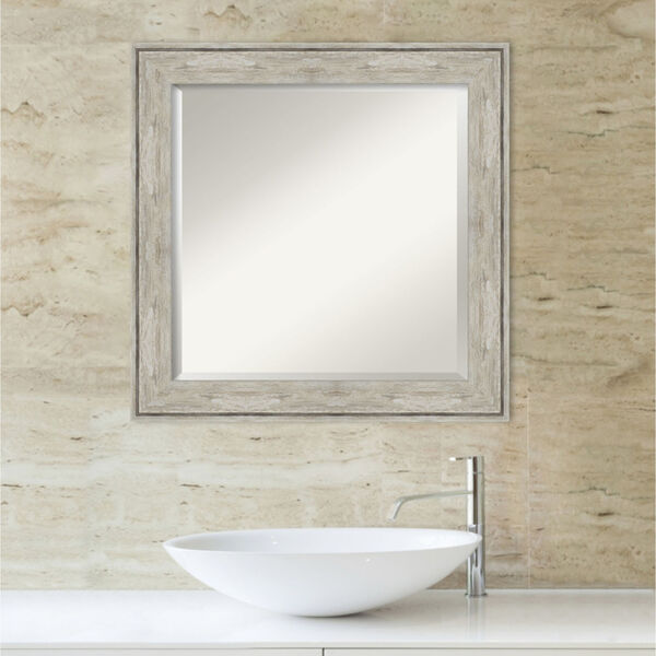 Crackled Silver 25W X 25H-Inch Bathroom Vanity Wall Mirror, image 5
