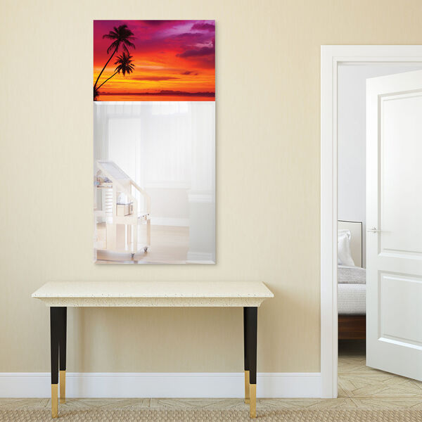 Peaceful Place Orange 48 x 24-Inch Rectangular Beveled Wall Mirror, image 5