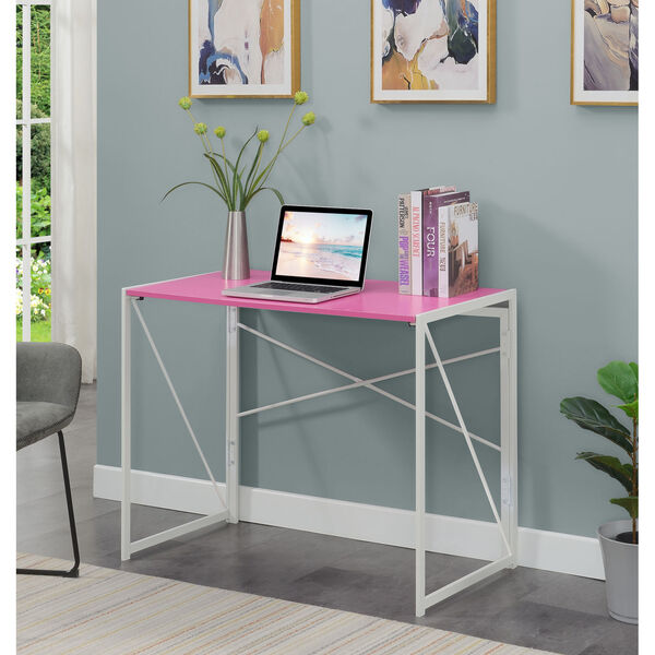 Xtra Pink White Office Desk, image 1