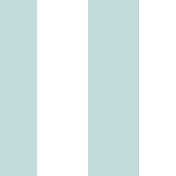 Turquoise and White 5.25 In. Stripe Wallpaper, image 1