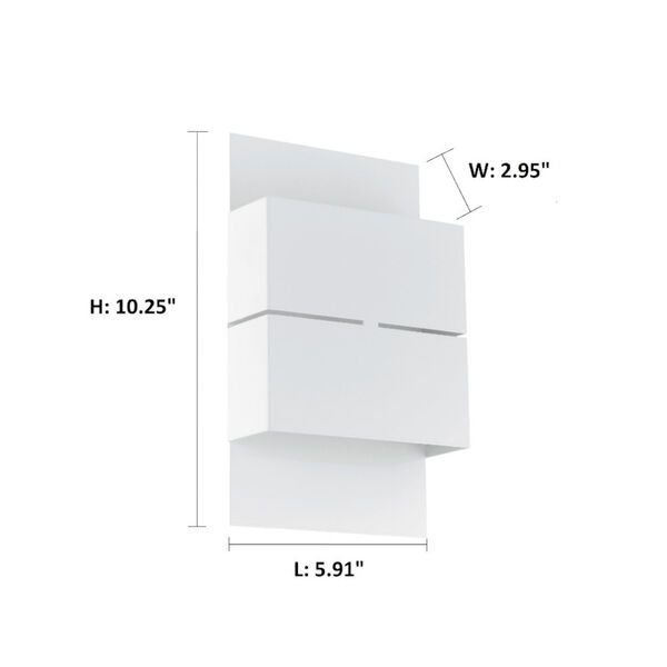 Kibea White Two-Light LED Outdoor Wall Sconce, image 2