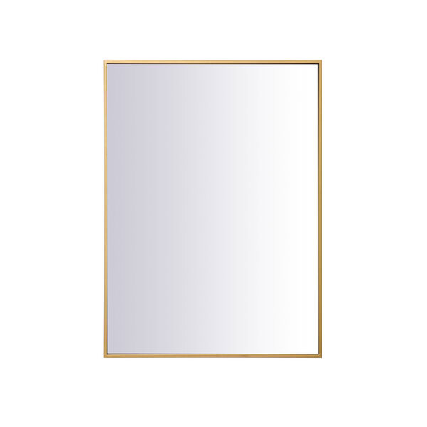 Eternity Brass 27-Inch Rectangular Mirror, image 1