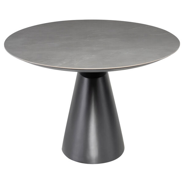 Taji Grey and Titanium 93-Inch Dining Table with Oval Top, image 3