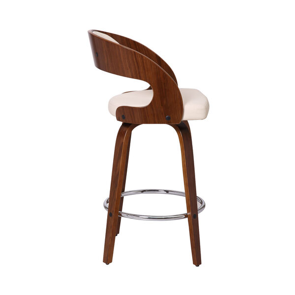 Shelly Walnut and Cream 26-Inch Counter Stool, image 3