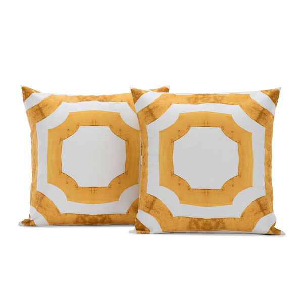 Mecca Gold Printed Cotton Pillow Cover, Set of 2, image 1