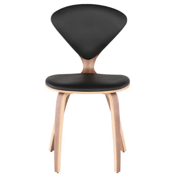 Satine Matte Black and Natural Dining Chair, image 2