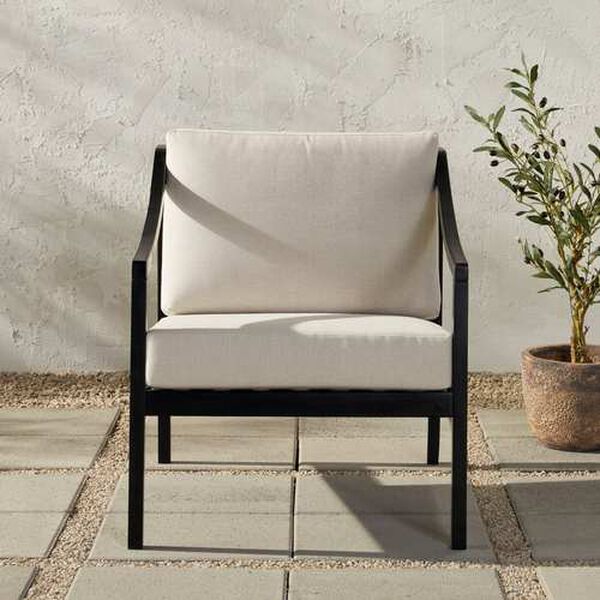 Cologne Black Outdoor Curved Arm Club Chair, image 2