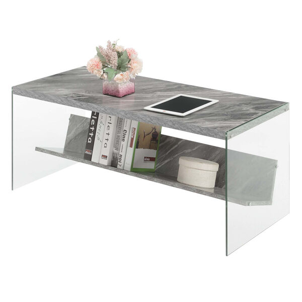 Soho Gray Marble Accent Coffee Table, image 2