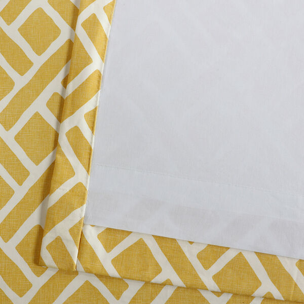 Martinique Yellow Printed Cotton Single Single Curtain Panel Panel 50 x 84, image 6