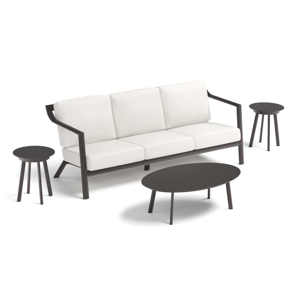 Markoe and Eiland Black Four-Piece Sofa and Coffee Table, image 1