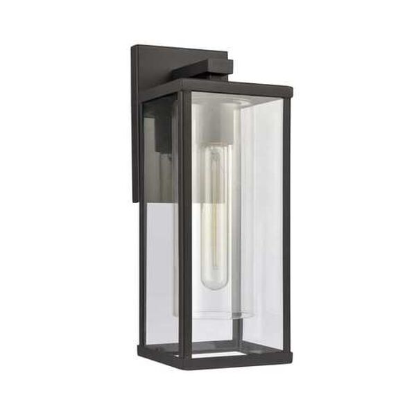 Augusta Matte Black 14-Inch One-Light Outdoor Wall Sconce, image 2