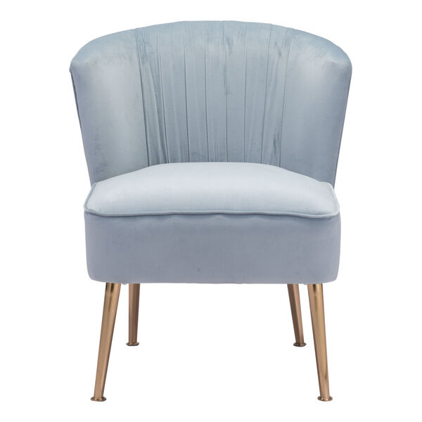 Andes Blue and Gold Accent Chair, image 4