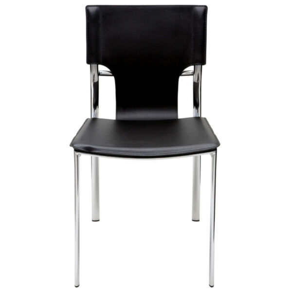 Lisbon Black and Silver Dining Chair, image 2