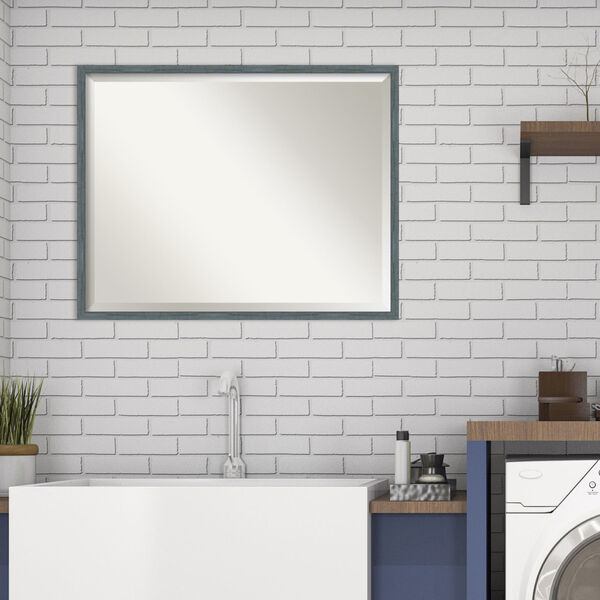 Dixie Blue and Gray 29W X 23H-Inch Bathroom Vanity Wall Mirror, image 3