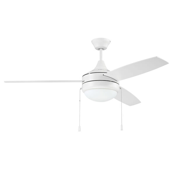 Phaze White 52-Inch Two-Light Ceiling Fan, image 1
