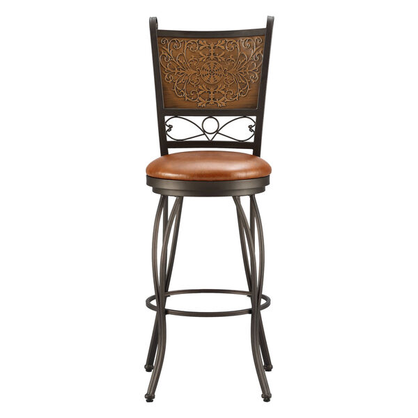 Bronze with Muted Copper Stamped Back Stool, image 5