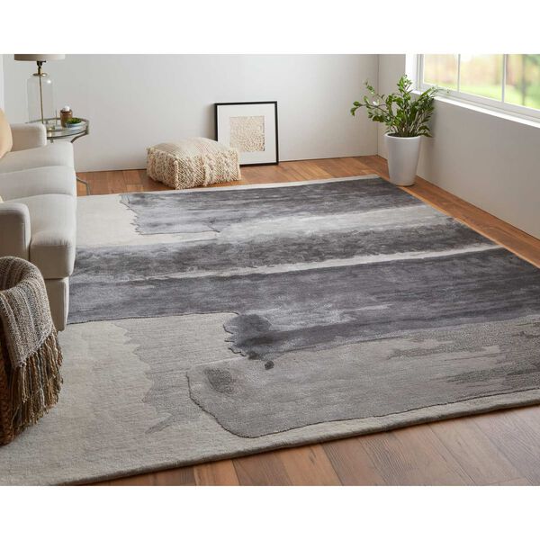 Anya Gray Blue Ivory Rectangular 3 Ft. 6 In. x 5 Ft. 6 In. Area Rug, image 3