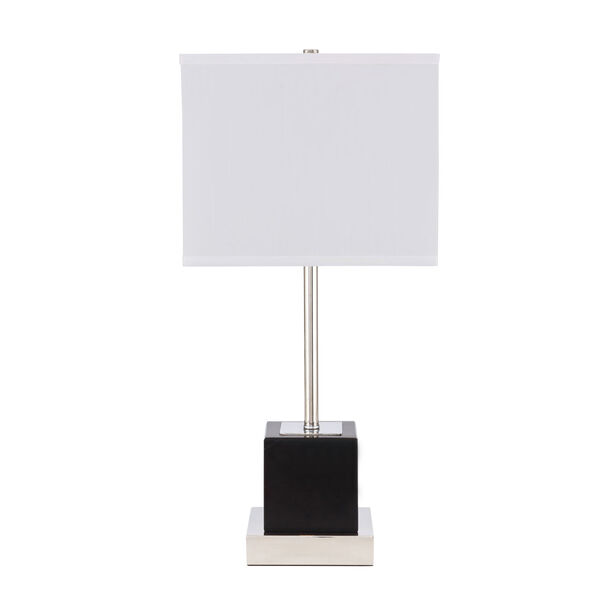 Lana Polished Nickel and Black 12-Inch One-Light Table Lamp, image 3