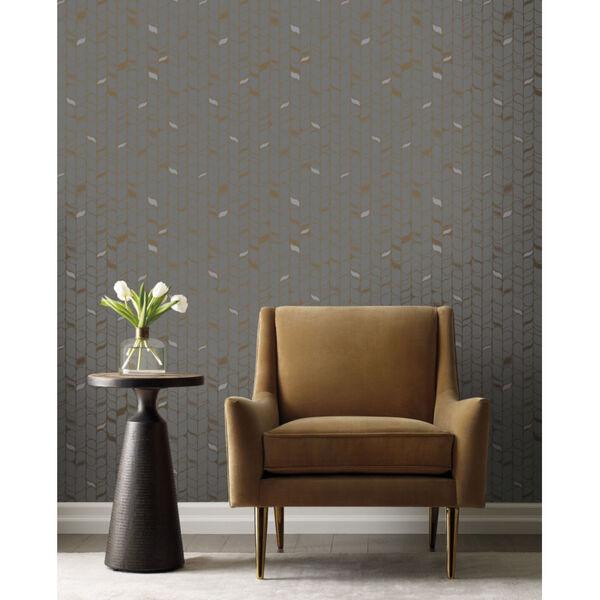 Candice Olson Modern Nature 2nd Edition Gray and Gold Perfect Petals Wallpaper, image 1