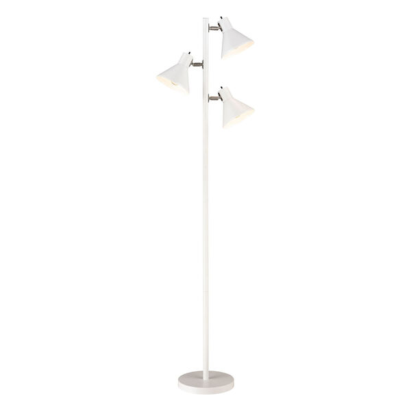 Loman White Three-Light Floor Lamp, image 1