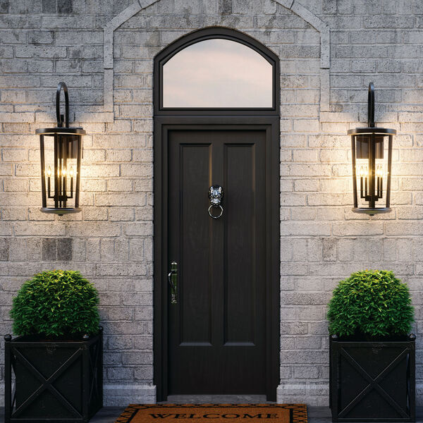 Howell Black Four-Light Outdoor Wall Lantern, image 2