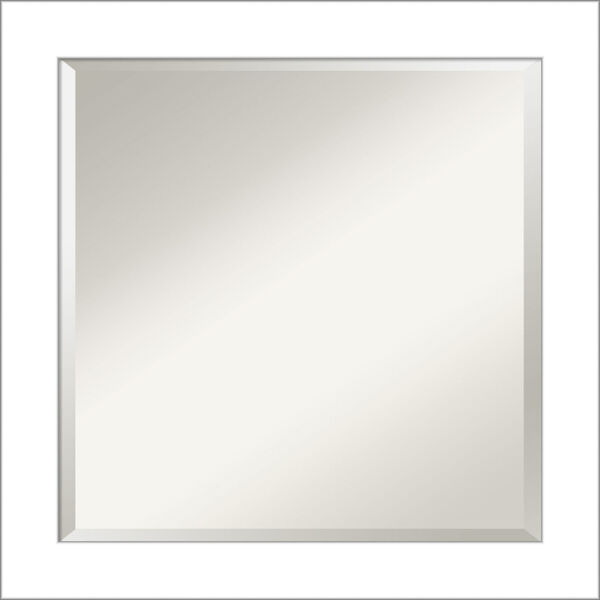 Wedge White 24W X 24H-Inch Bathroom Vanity Wall Mirror, image 1