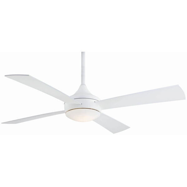 Aluma Flat White 52-Inch LED Outdoor Ceiling Fan, image 1
