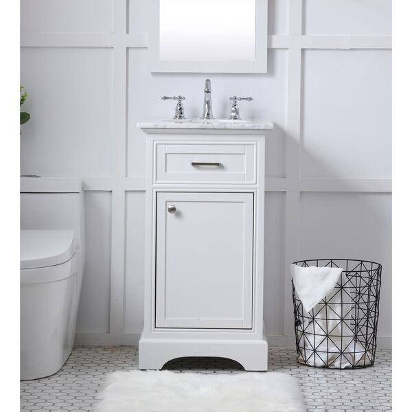 Americana White 19-Inch Vanity Sink Set, image 2