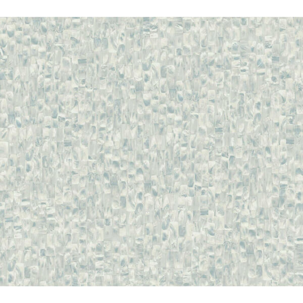 Stonecraft Mother Of Pearl Gray and Blue Peel and Stick Wallpaper, image 2