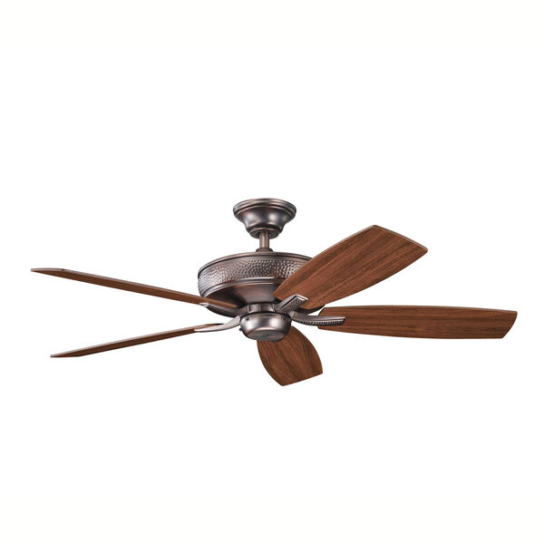 Monarch II Oil Brushed Bronze 52-Inch Energy Star Ceiling Fan with Reversible Walnut/Cherry Blades, image 1