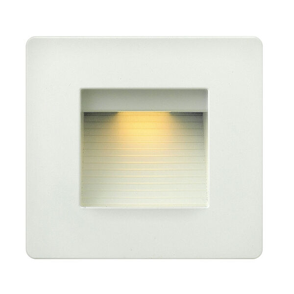 Luna Satin White Line Voltage Square LED Landscape Deck Light, image 1
