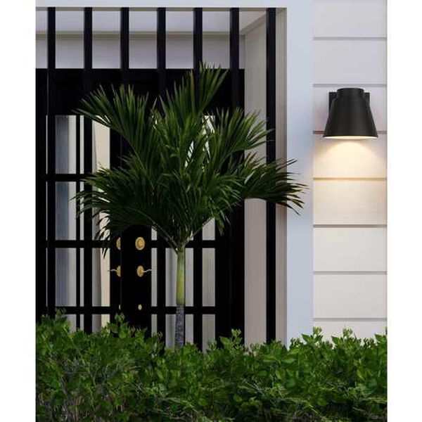 Asher LED Outdoor Wall Sconce with Sandblast Aluminum Shade, image 2