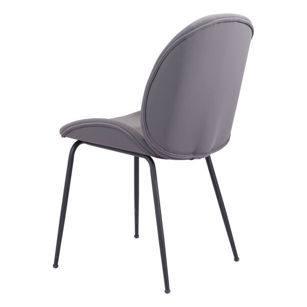 Miles Gray and Black Dining Chair, Set of Two, image 6