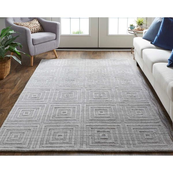 Redford Casual Gray Silver Rectangular 3 Ft. 6 In. x 5 Ft. 6 In. Area Rug, image 2
