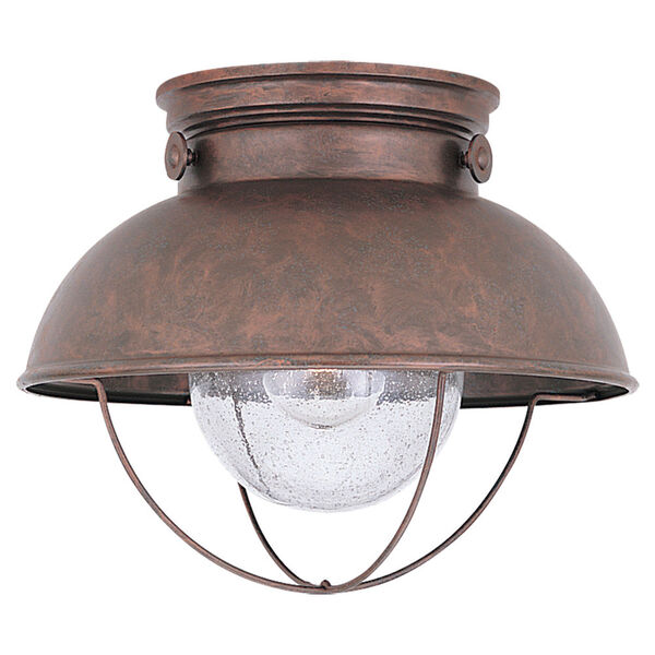 Sebring Weathered Copper Outdoor Ceiling Light, image 1
